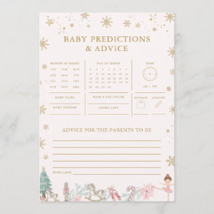 Carte Jeu de prédiction et de conseils pour bébé ballet