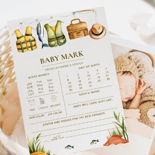 Carte Jeu de prédictions de Baby showers excitées de bob
