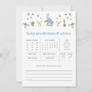 Carte Jeu de prédictions et de conseils de Bébé Lapin