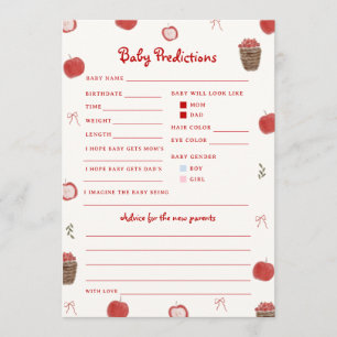 Carte Jeu de prédictions et de conseils pour bébé Pomme