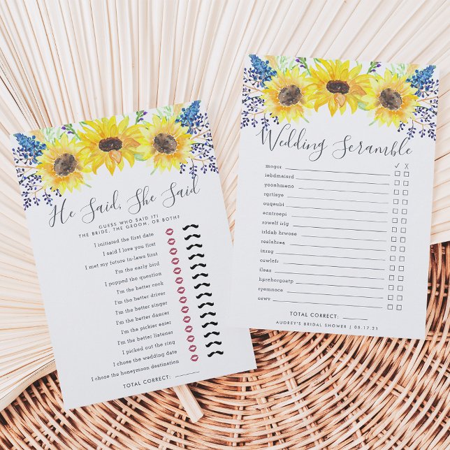 Carte Jeu de salle de mariage double face Flowerfields (Créateur téléchargé)