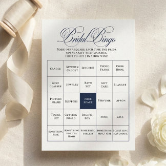 Carte Jeu de Salle de Mariage Élégant et Luxueux Navy