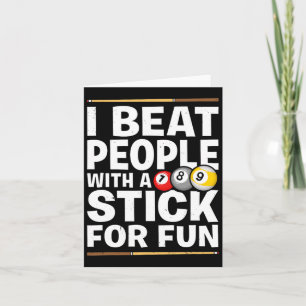 Carte Jeu De Snooker Battre Les Gens Avec Un Bâton Jeux 
