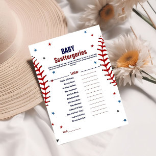 Carte Jeu de société Baby Shower Catégories bébé sport b