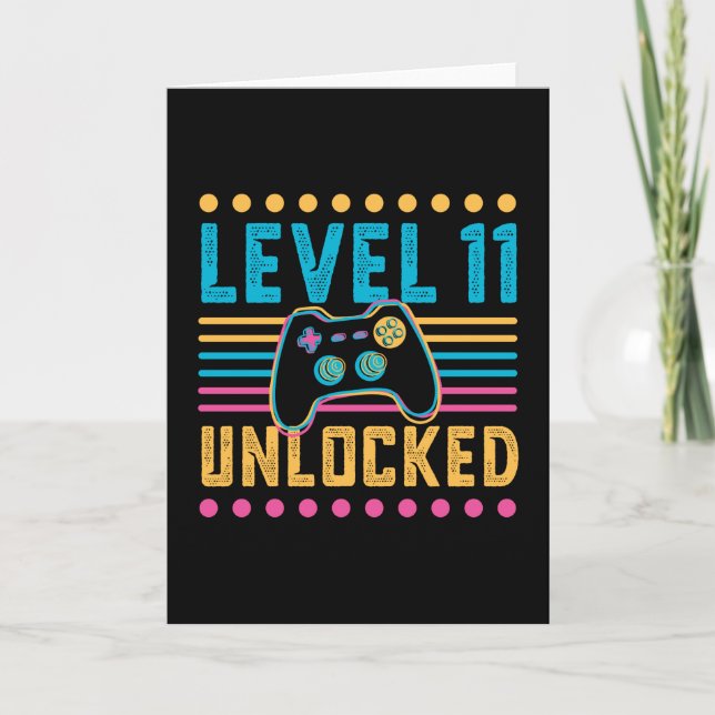 Carte Jeu niveau 11 déverrouillé 11e anniversaire Joueur (Devant)