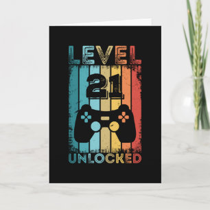Carte Jeu niveau 21 déverrouillé 21ème anniversaire Jeu