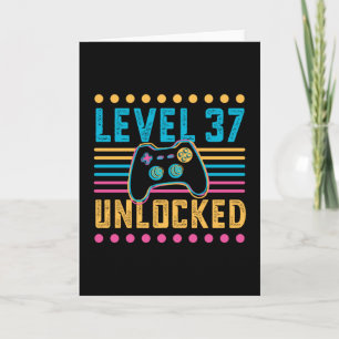 Carte Jeu niveau 37 déverrouillé 37e anniversaire Gamer 