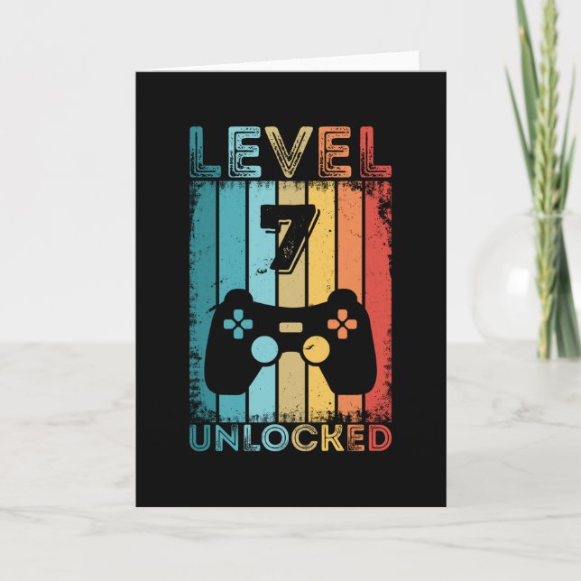 Carte Jeu niveau 7 déverrouillé 7e anniversaire Jeu cade (Devant)