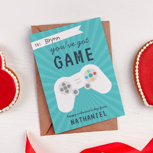 Carte Jeu Rétro Thème Salle de classe Valentines J