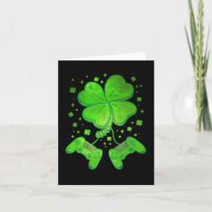 Carte Jeu Shamrock Jour de la Saint Patrick Gamer Boys H