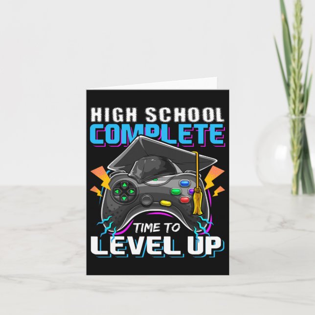 Carte Jeu Vidéo Complet de l'école Cadeau Graduation Sen (Devant)