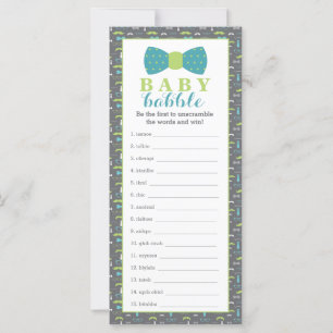 Carte Jeu Word Scramble, Baby shower, 25 Pack