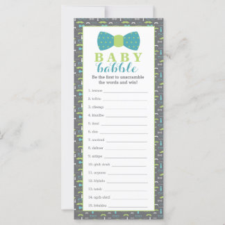 Carte Jeu Word Scramble, Baby shower, 25 Pack