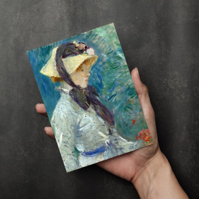 Carte Jeune femme avec un Casquette de paille | Berthe M (Créateur téléchargé)