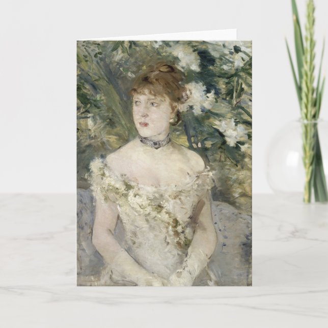 Carte Jeune fille dans une balle | Berthe Morisot (Devant)