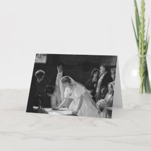 Carte Jeune mariée victorienne