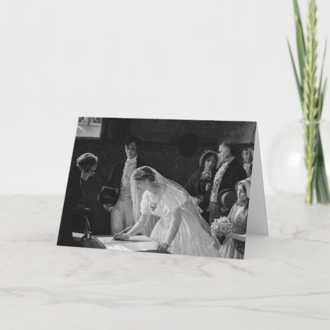 Carte Jeune mariée victorienne (Devant)