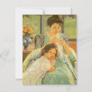 Carte Jeune Mère cousant par Mary Cassatt, Art ancien