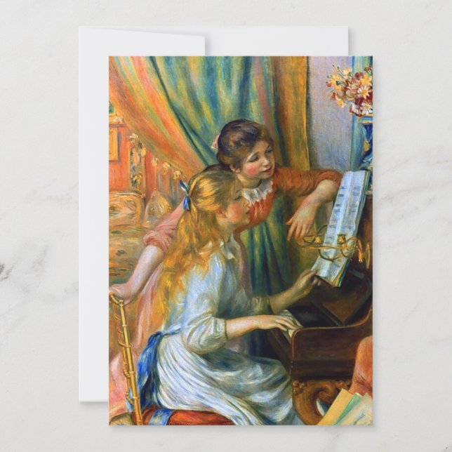 Carte Jeunes filles au piano par Pierre Renoir (Devant)