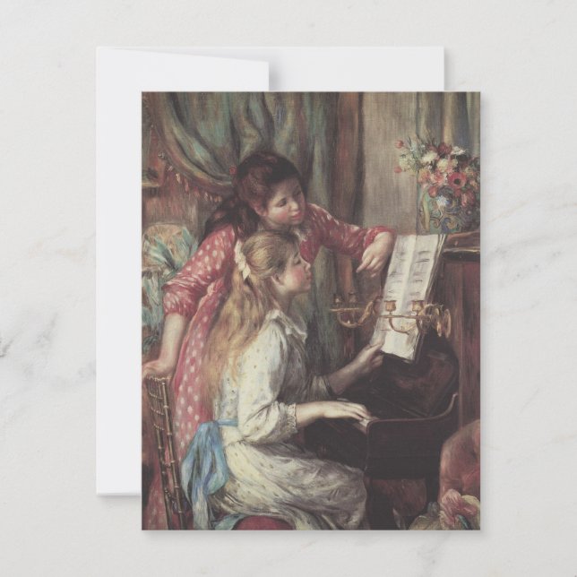 Carte Jeunes filles au piano par Pierre Renoir (Devant)