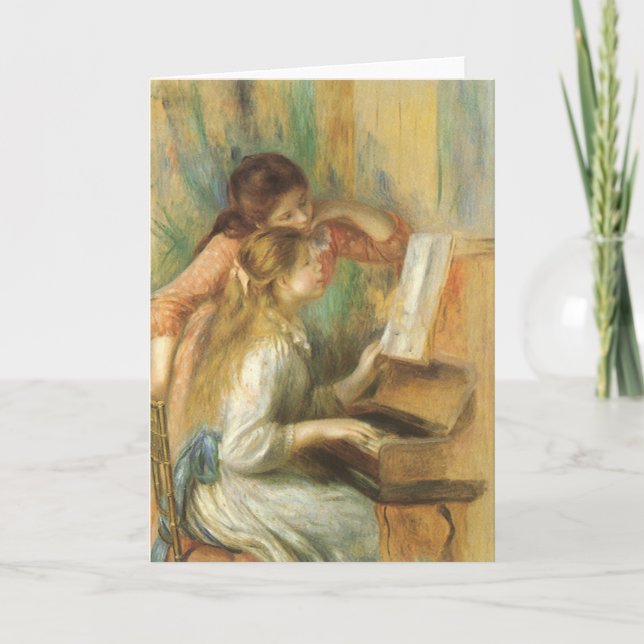 Carte Jeunes filles au piano par Pierre Renoir (Devant)