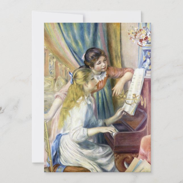Carte Jeunes filles au piano par Pierre Renoir (Devant)