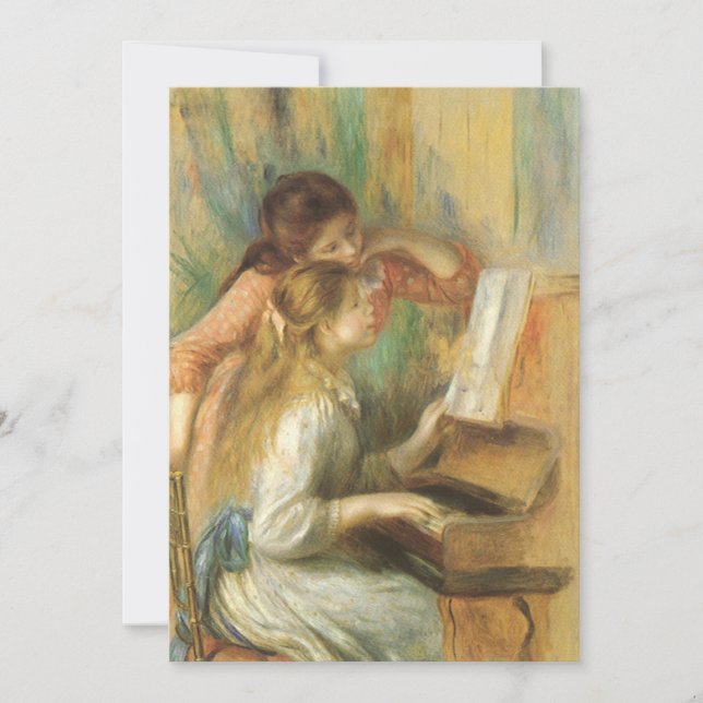 Carte Jeunes filles au piano par Pierre Renoir (Devant)
