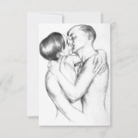 Jeunes hommes en amour (art gai Vintage)