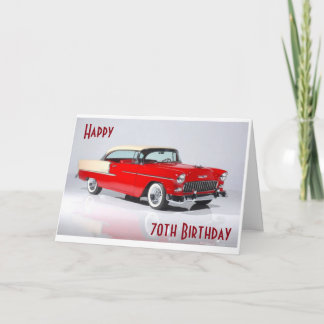 Carte JEUX "70ème" ANNIVERSAIRE À UN HOMME CLASSIQUE