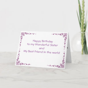 CARTE ***JEUX ANNIVERSAIRE À MA MERVEILLEUSE SOEUR***