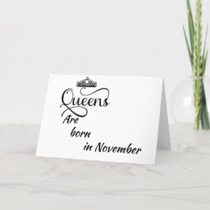 CARTE JEUX ANNIVERSAIRE À MA REINE NÉ EN **NOVEMBRE**