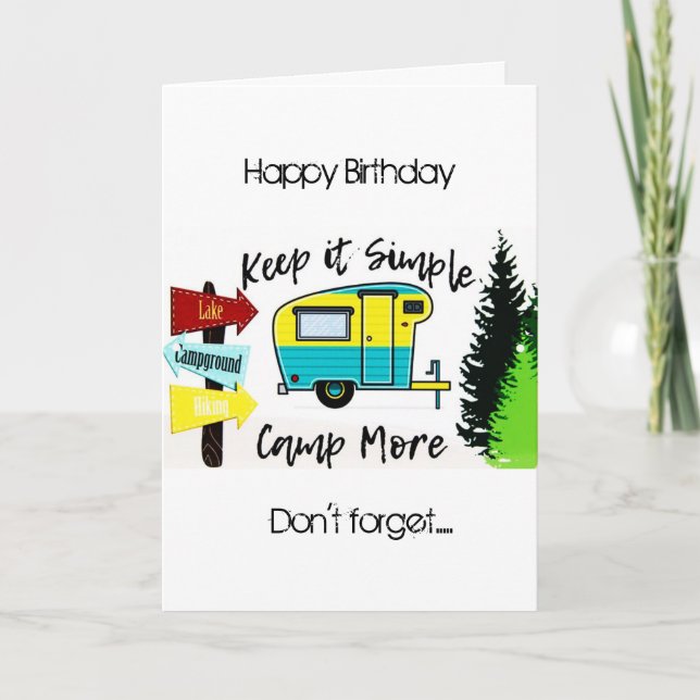 CARTE JEUX ANNIVERSAIRE À MON ***LE CAMPER*** DANS VOTRE (Devant)