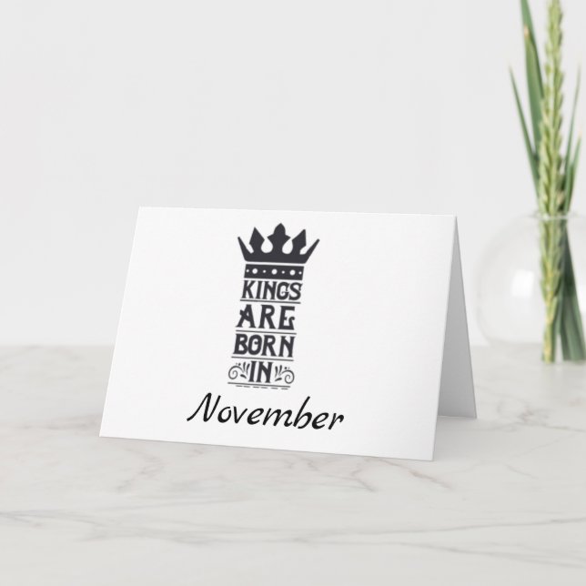 CARTE JEUX ANNIVERSAIRE À MON *ROI* NÉ EN *NOVEMBRE* (Devant)