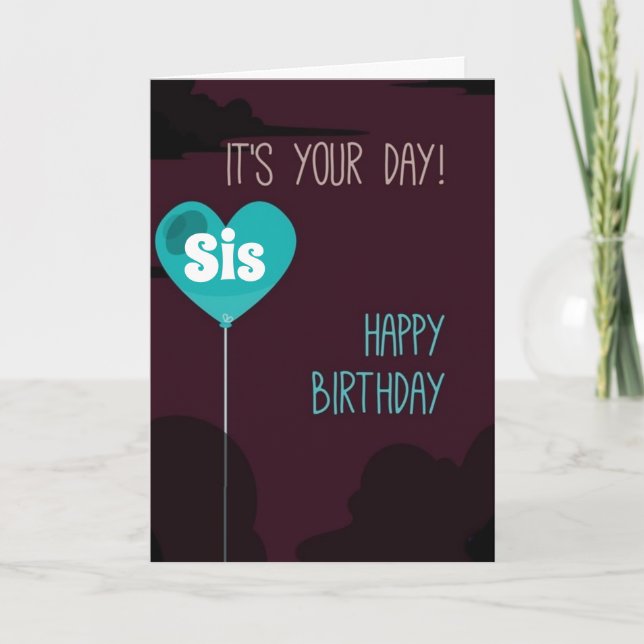 CARTE JEUX ANNIVERSAIRE À UN AMOUR **SIS** (Devant)