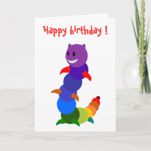 CARTE "JEUX ANNIVERSAIRE" CATERPILLAR DE PLANCHE