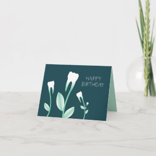 Carte JEUX ANNIVERSAIRE dents fleuries