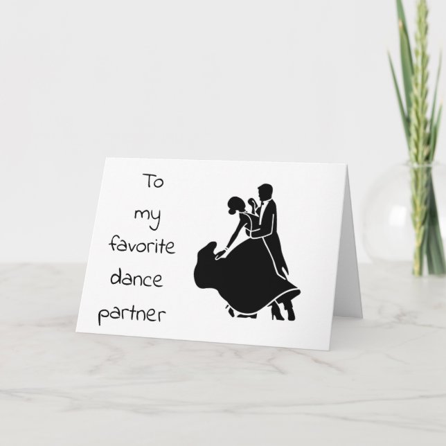 CARTE JEUX ANNIVERSAIRE "MON PARTENAIRE DE DANSE PRÉFÉRÉ (Devant)