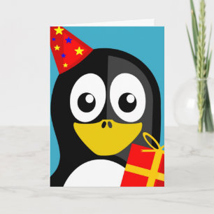 CARTE "JEUX ANNIVERSAIRE" PENGUIN