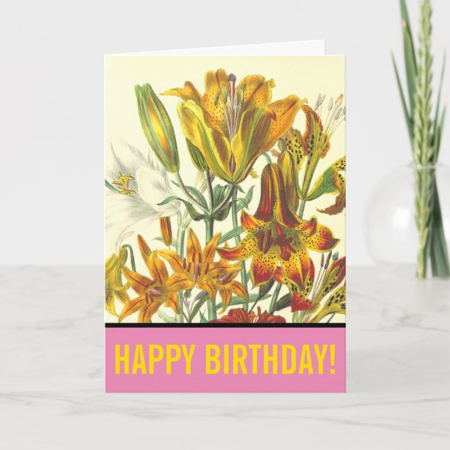 Carte "JEUX ANNIVERSAIRE !" + Plantes & Fleurs (Devant)