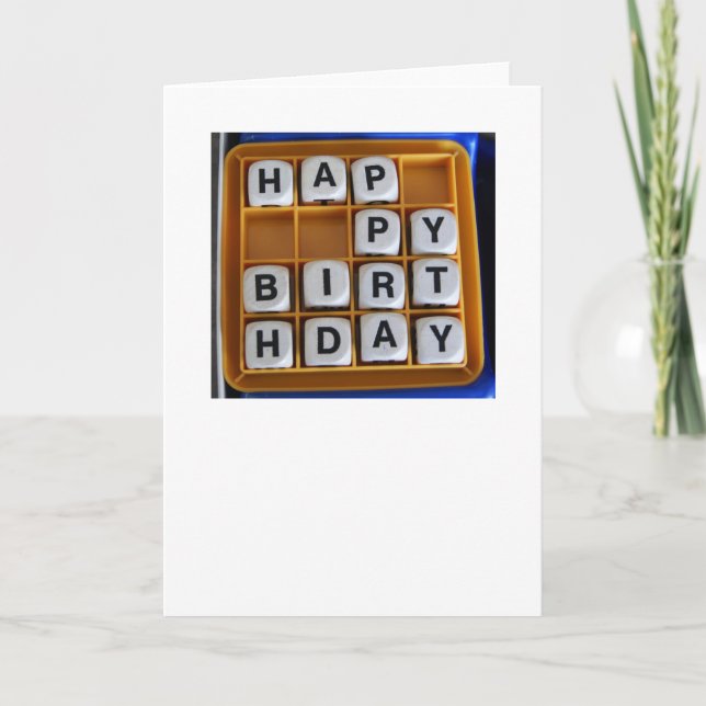 Carte Jeux de mots : Joyeux anniversaire (Devant)