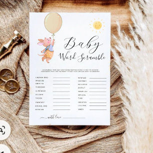Carte Jeux de mots minimaliste Kangaroo Baby shower