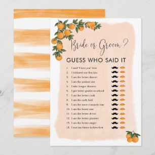 Carte Jeux de Saperlipopette pour la Mariée et le Marié 