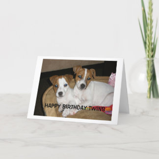 CARTE JEUX JEUX JUMEAUX D'ANNIVERSAIRE