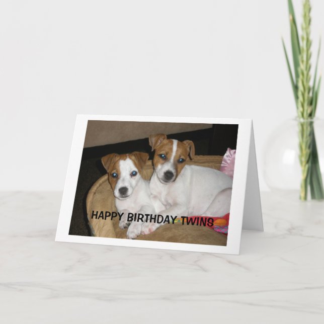 CARTE JEUX JEUX JUMEAUX D'ANNIVERSAIRE (Devant)
