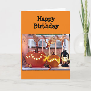 CARTE **JEUX OCTOBRE ANNIVERSAIRE** L'AUTOMNE VOUS SOUHA