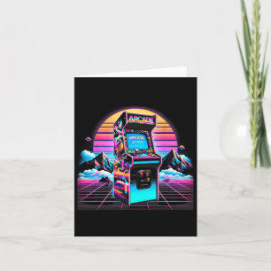 Carte Jeux vidéo d'arcade rétro vintage 80s 90s École vé