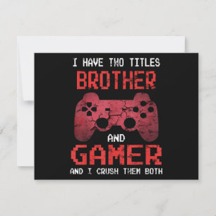 Carte Jeux vidéo rétro drôle pour frère gamer pour garço