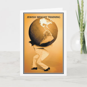 Carte Jewish Weight Training Birthday Card
