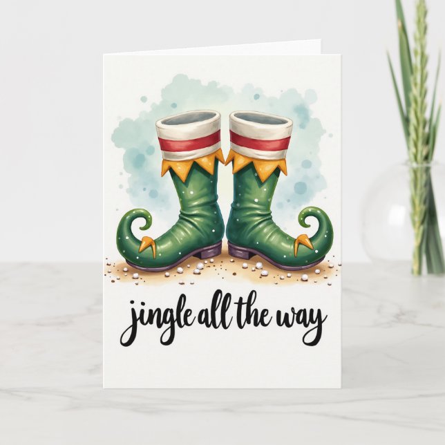 Carte Jingle All The Way Elf Boots Card (Devant)