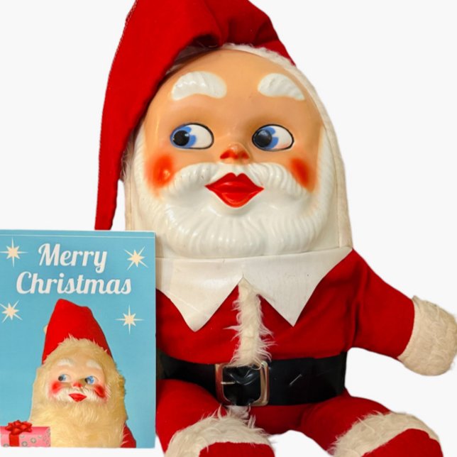 Carte Jingle Bell Jive Retro Kitschy Père Noël Noël (Merry Christmas Vintage Santa Card)